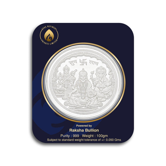 Silver 999 - Laxmi Ganesh Saras (100 Gram)