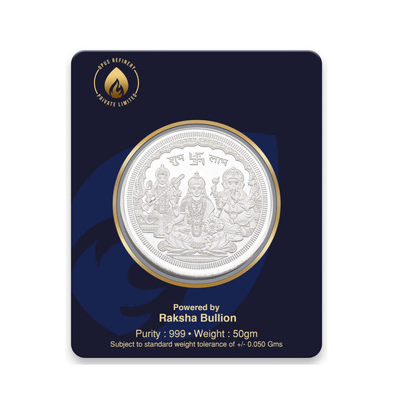 Silver 999 - Laxmi Ganesh Saras (50 Gram)